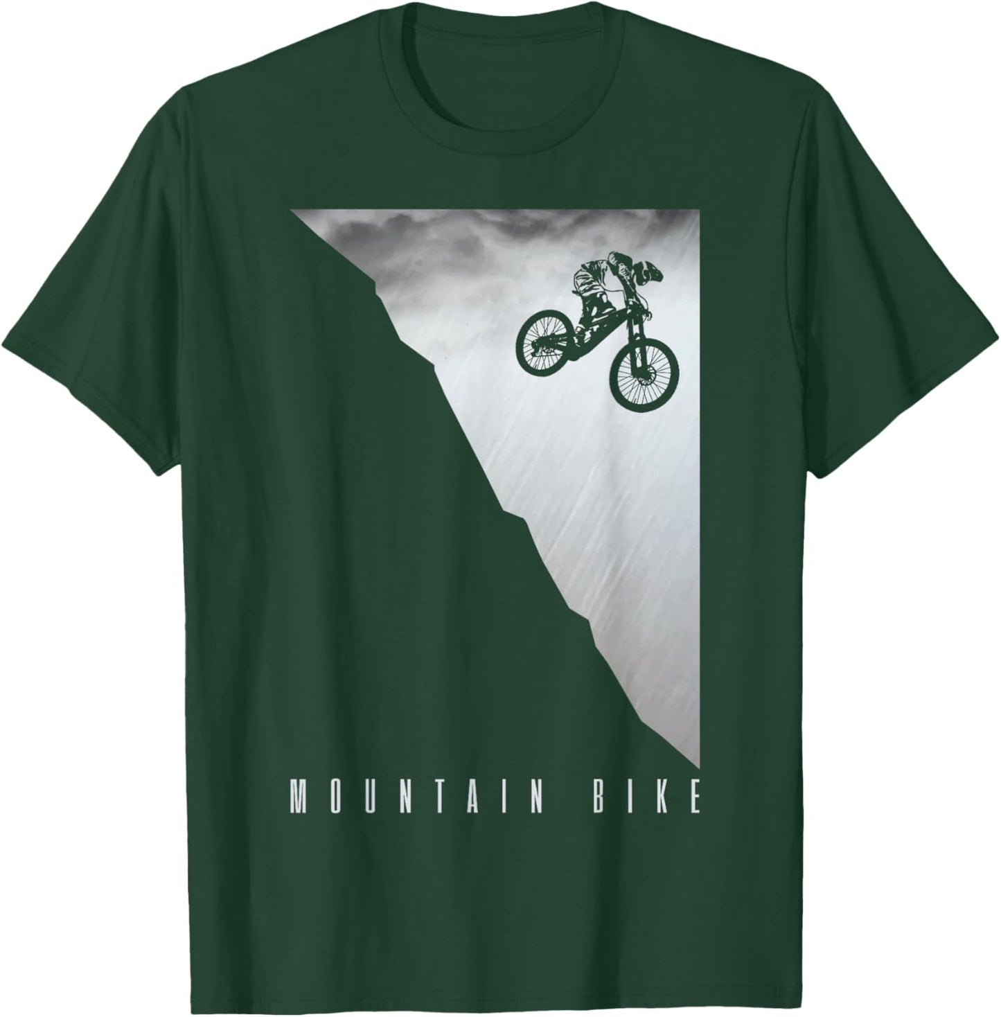 Mountain Bike Downhill Vintage MTB Downhill Bicycle Gift T-Shirt - T-Shirt | Forest