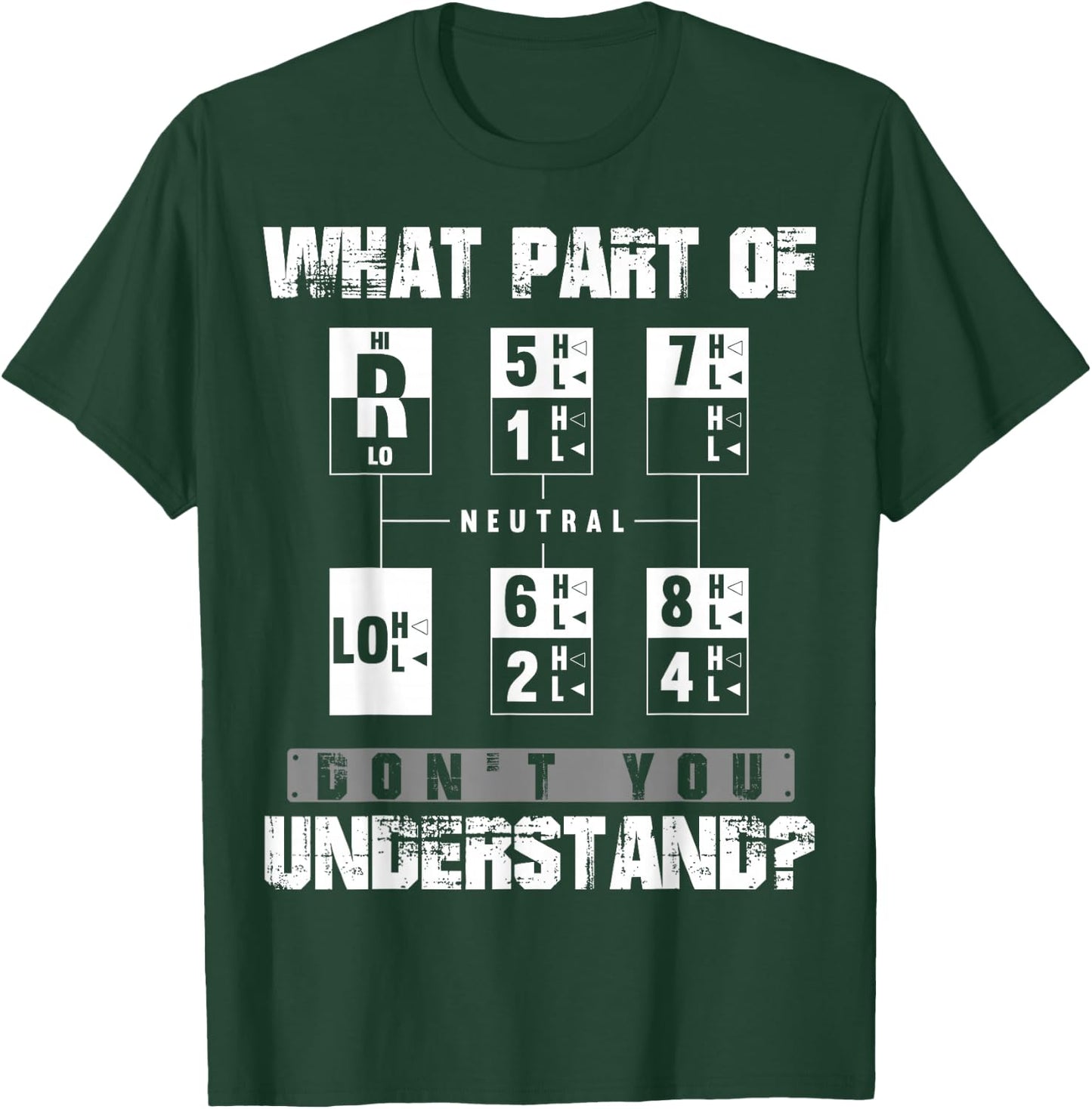 Funny Truck Driver Shirt, 18 Speed Gear T-Shirt - T-Shirt | Forest