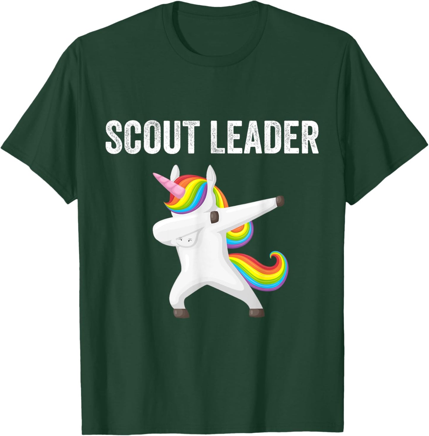 Scout Leader Dabbing Unicorn Funny Scouting Gift T-Shirt - T-Shirt | Forest