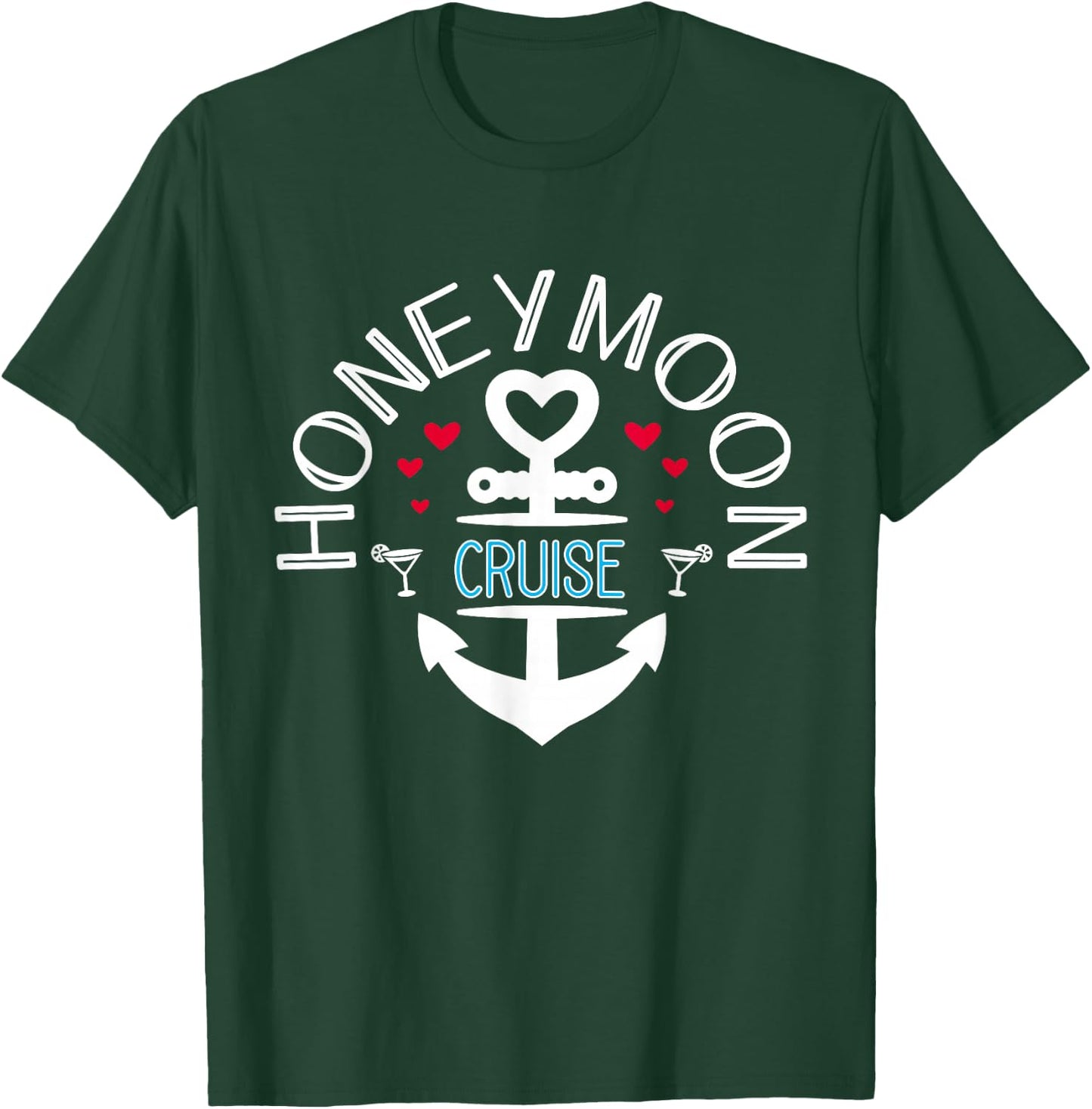 Honeymoon cruise for couples Just Married Gift T-Shirt - T-Shirt | Forest
