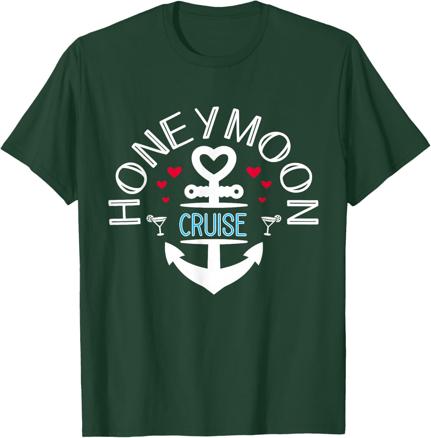 Honeymoon cruise for couples Just Married Gift T-Shirt - T-Shirt | Forest
