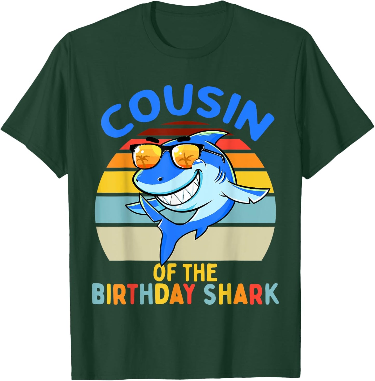 Cousin of the Shark Birthday Boys Matching Family T-Shirt - T-Shirt | Forest