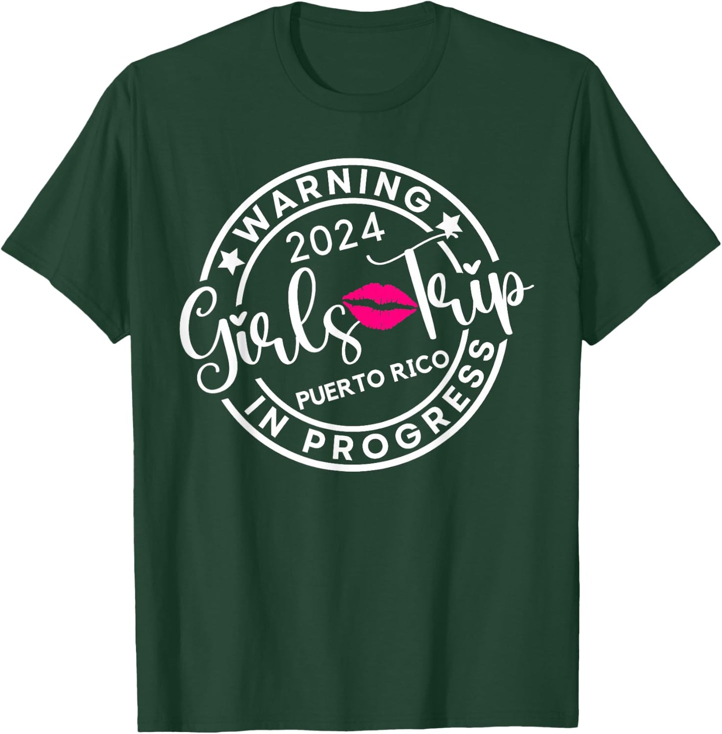 Warning Girls Trip 2024 Puerto Rico Best Friends Vacation T-Shirt - T-Shirt | Forest