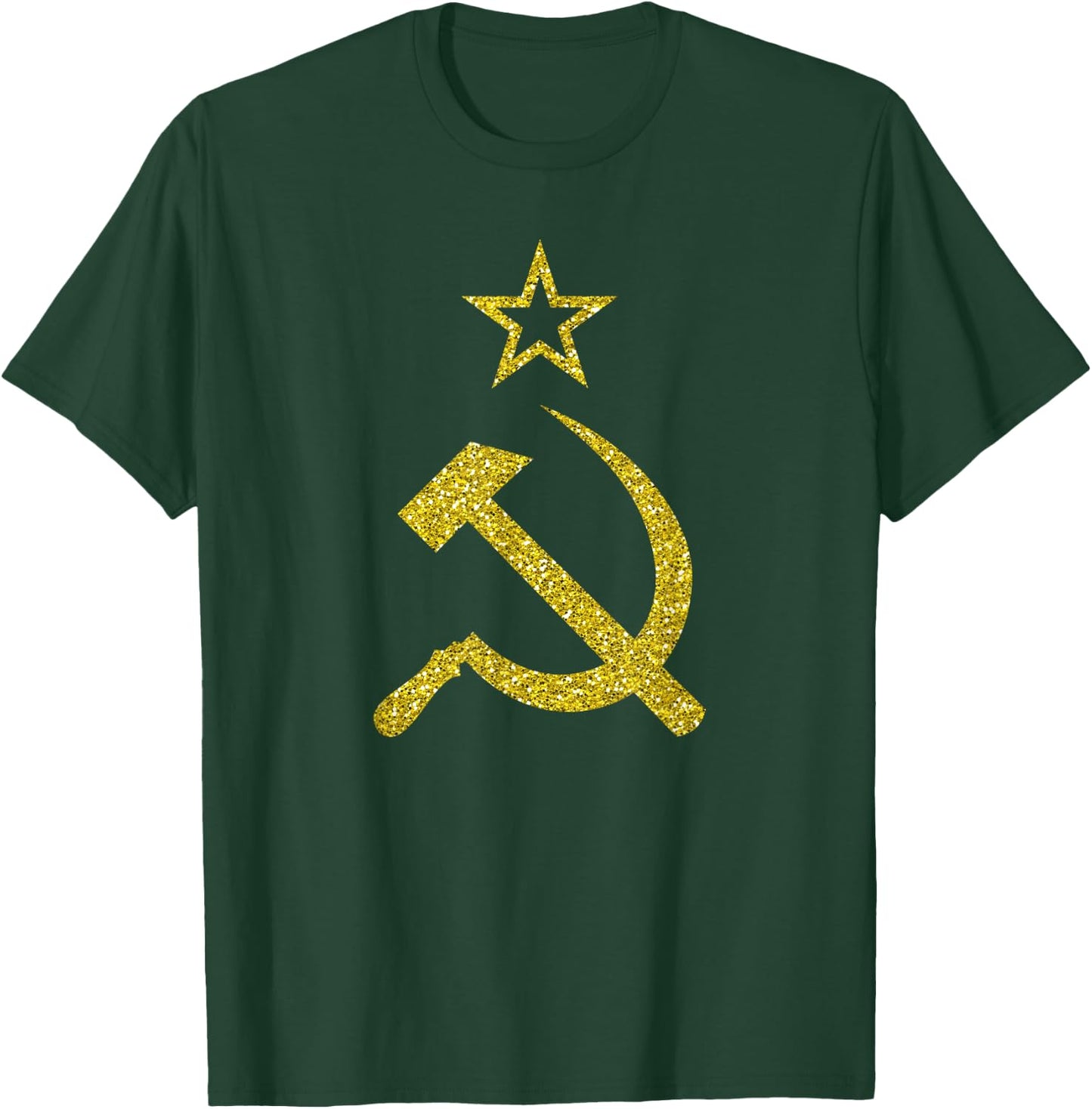 Cool Gold Soviet Union Cccp Hammer Sickle USSR Flag T-Shirt - T-Shirt | Forest