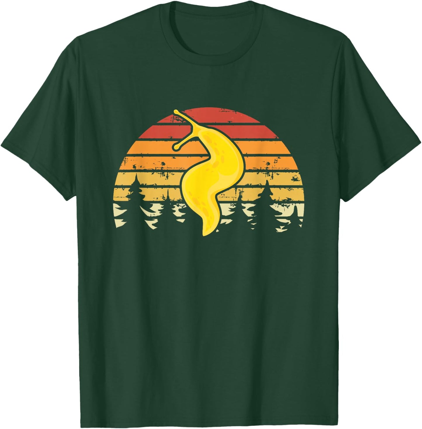 Banana Slug Pacific Banana Slug Fan Black Spotted Banana Slug - -Adults, Small, Short Sleeve T-Shirt - T-Shirt | Forest