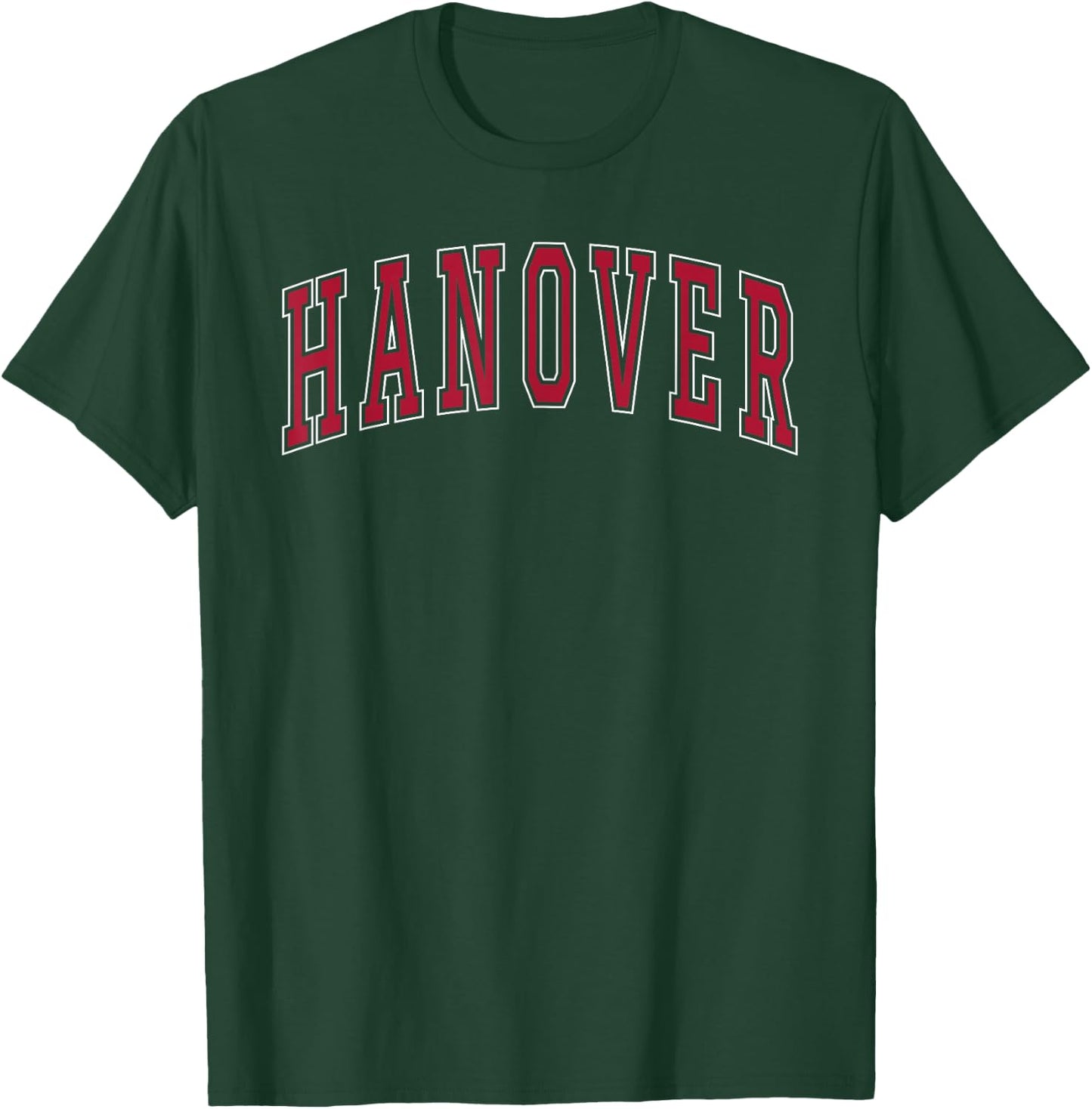 Hanover Virginia Souvenir College Style Red Text T-Shirt - T-Shirt | Forest