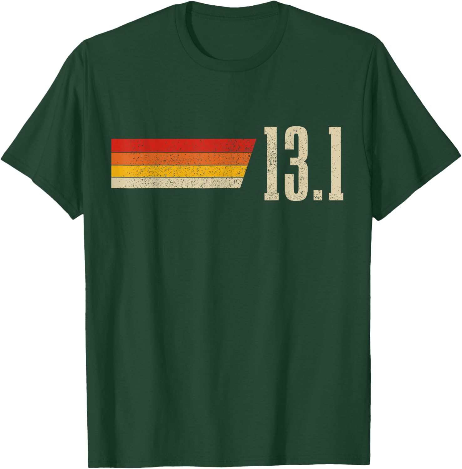 Half Marathon 13.1 Miles Vintage Running Marathon Runner T-Shirt - T-Shirt | Forest