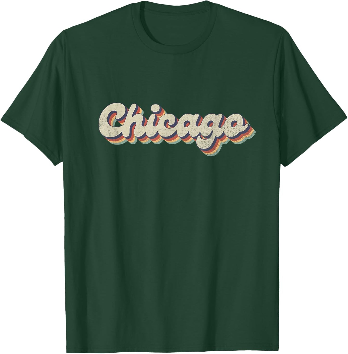 70's 80's USA City - Vintage Chicago T-Shirt - T-Shirt | Forest