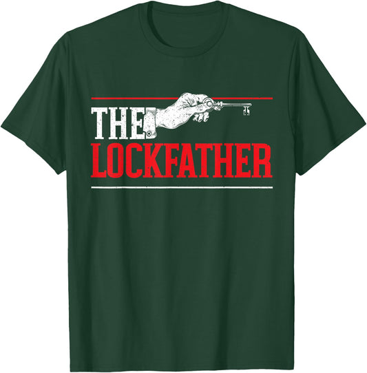 The Lockfather Locksmithing Lock Picking Keyhole Locksmith T-Shirt - T-Shirt | Forest