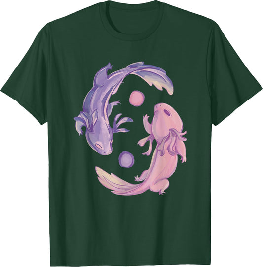 Axolotl Cute Animals Kawaii Jing Jang Axolotl T-Shirt - T-Shirt | Forest