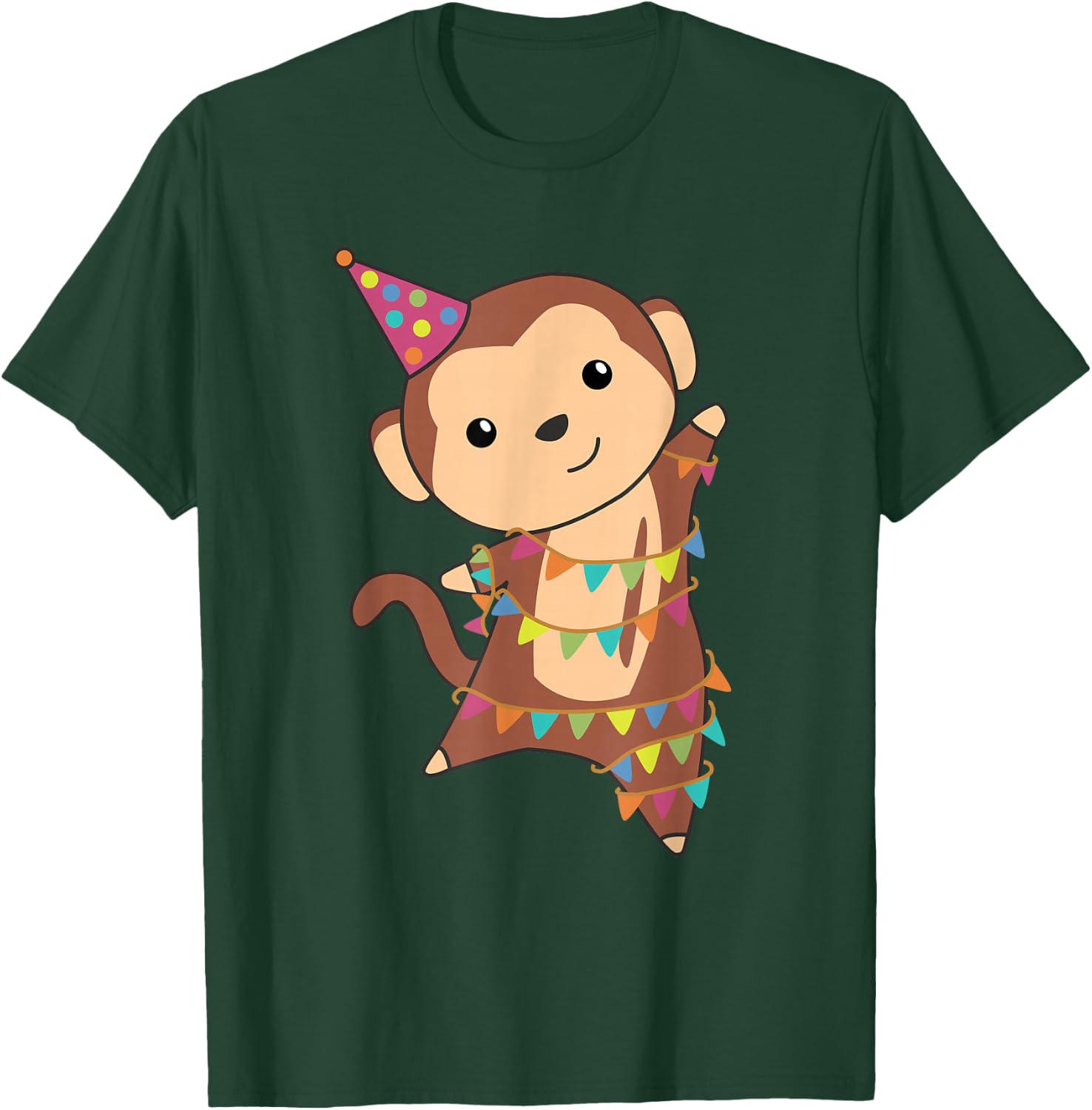 Cute Animals For Every Child's Birthday Birthday Monkey Kids T-Shirt - T-Shirt | Forest