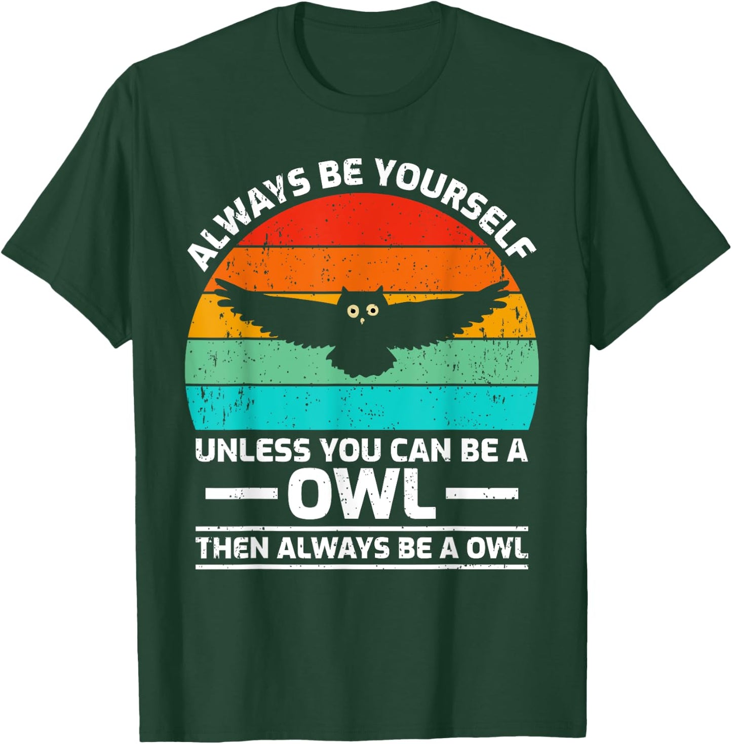 Vintage Owl Bird Lover Retro Cute Owl T-Shirt - T-Shirt | Forest