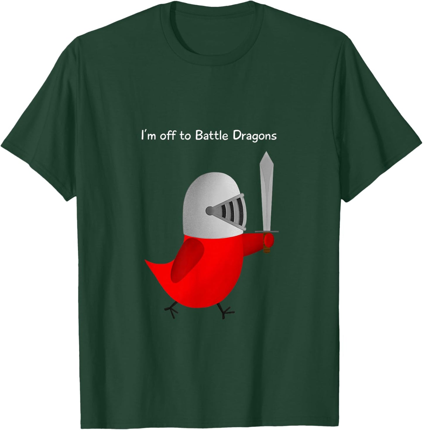 The Official Sammy Bird - I'm off to Battle Dragons T-Shirt - T-Shirt | Forest