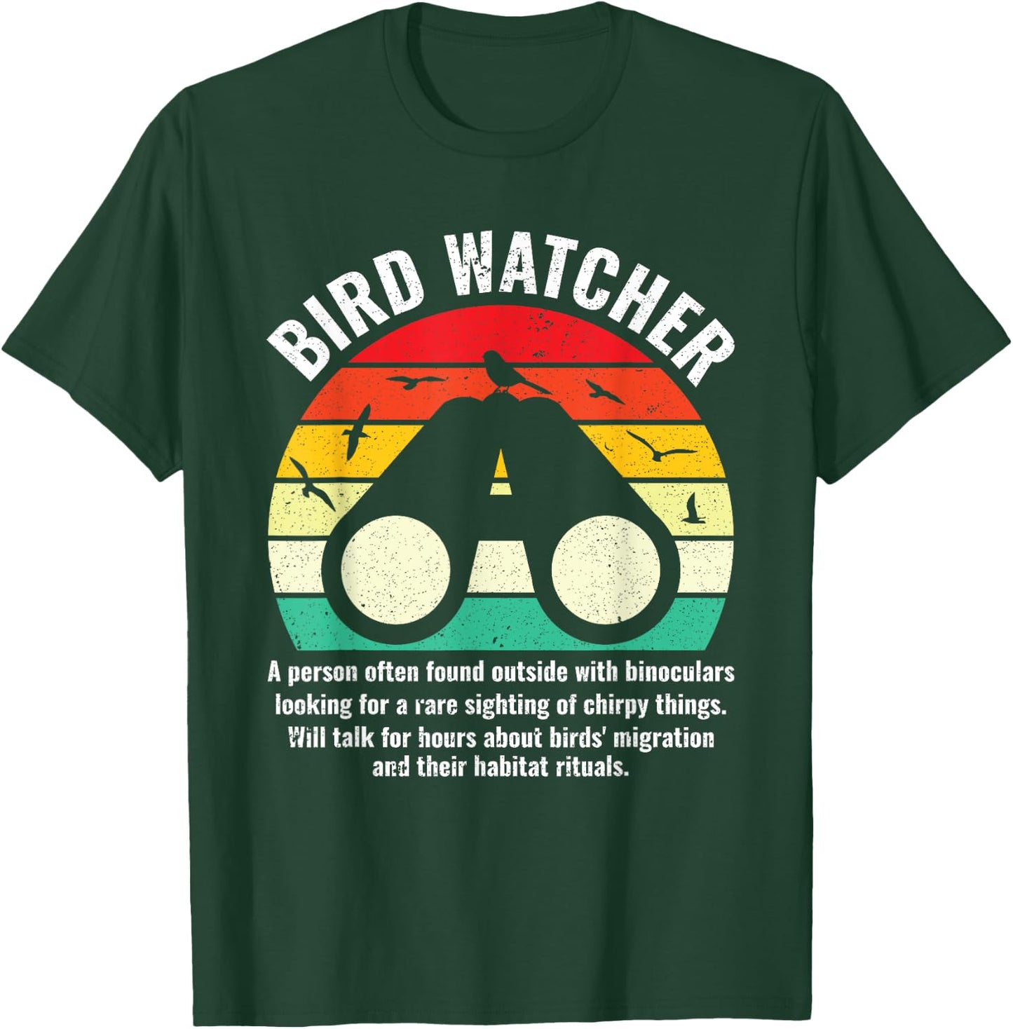 Funny Bird Watcher Definition Birder Bird Watching T-Shirt - T-Shirt | Forest