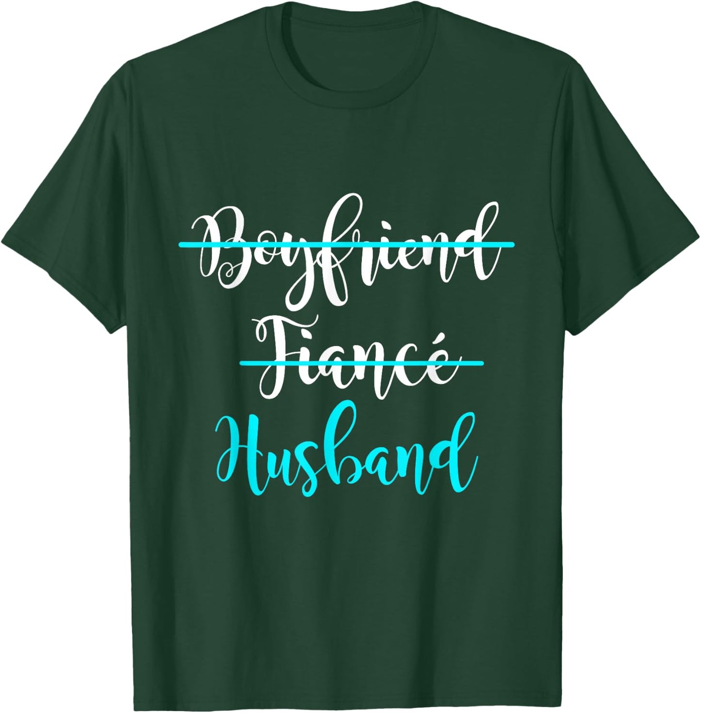 Boyfriend, Fiance, Husband Shirt Groom Wedding Gift Couple T-Shirt - T-Shirt | Forest