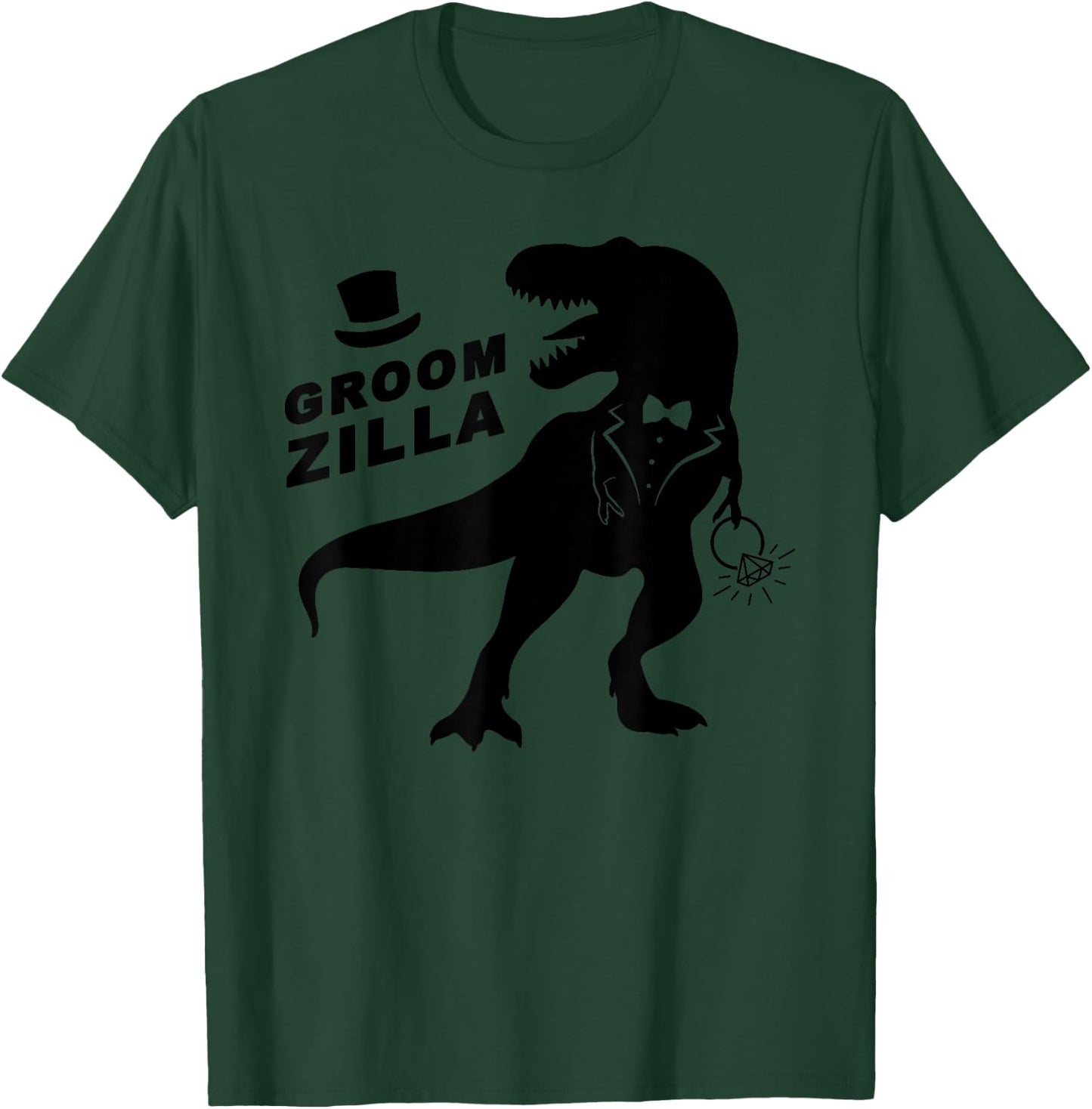 Funny Wedding Groomzilla With Ring Groom Gift T-Shirt - T-Shirt | Forest