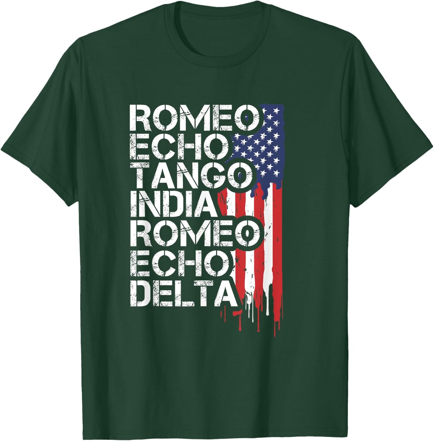 RETIRED Phonetic Alphabet Code Military Retirement Gift T-Shirt - T-Shirt | Forest