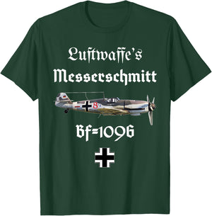 Messerschmitt BF-109G WWII German Airplane T-Shirt - T-Shirt | Forest
