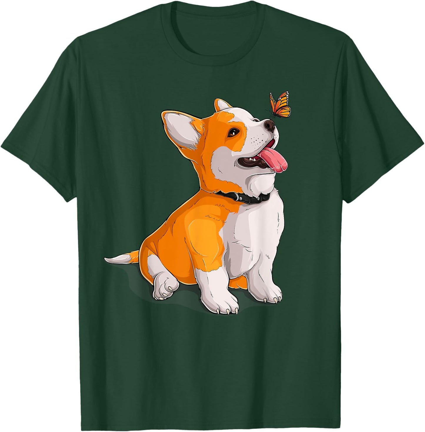 Funny Corgi Dog Lover Owner , Black T-Shirt - T-Shirt | Forest