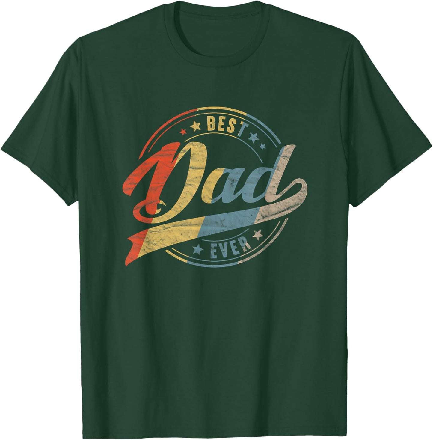 Retro Vintage Best Dad Ever Father Daddy Father's Day Gift T-Shirt - T-Shirt | Forest