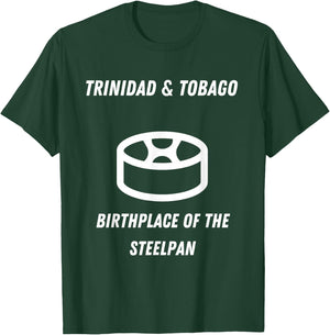Steelpan Trinidad and Tobago Sayings Trini Pride Flag T-Shirt - T-Shirt | Forest