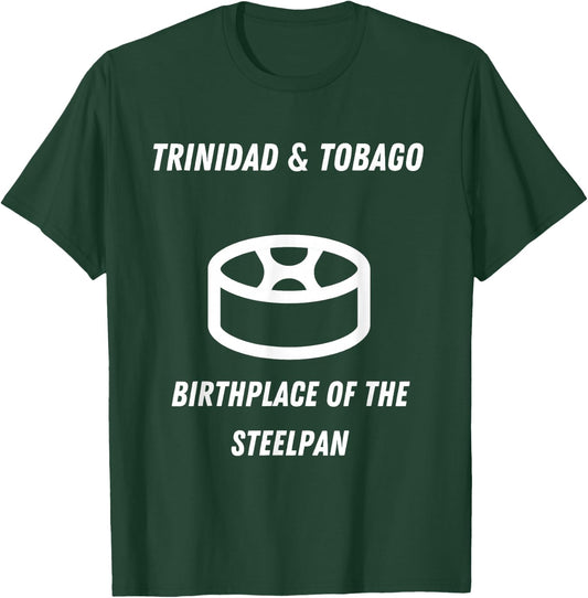 Steelpan Trinidad and Tobago Sayings Trini Pride Flag T-Shirt - T-Shirt | Forest