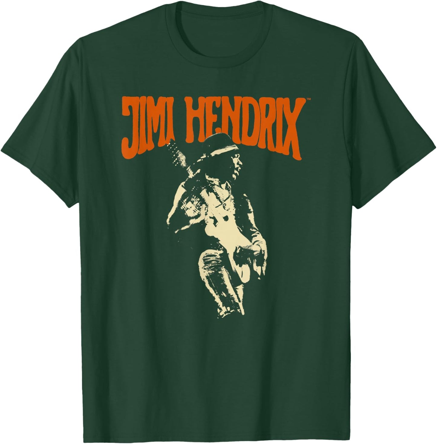 Jimi Hendrix , Men's Black Classic Fit Short Sleeve Cotton , Small T-Shirt - T-Shirt | Forest