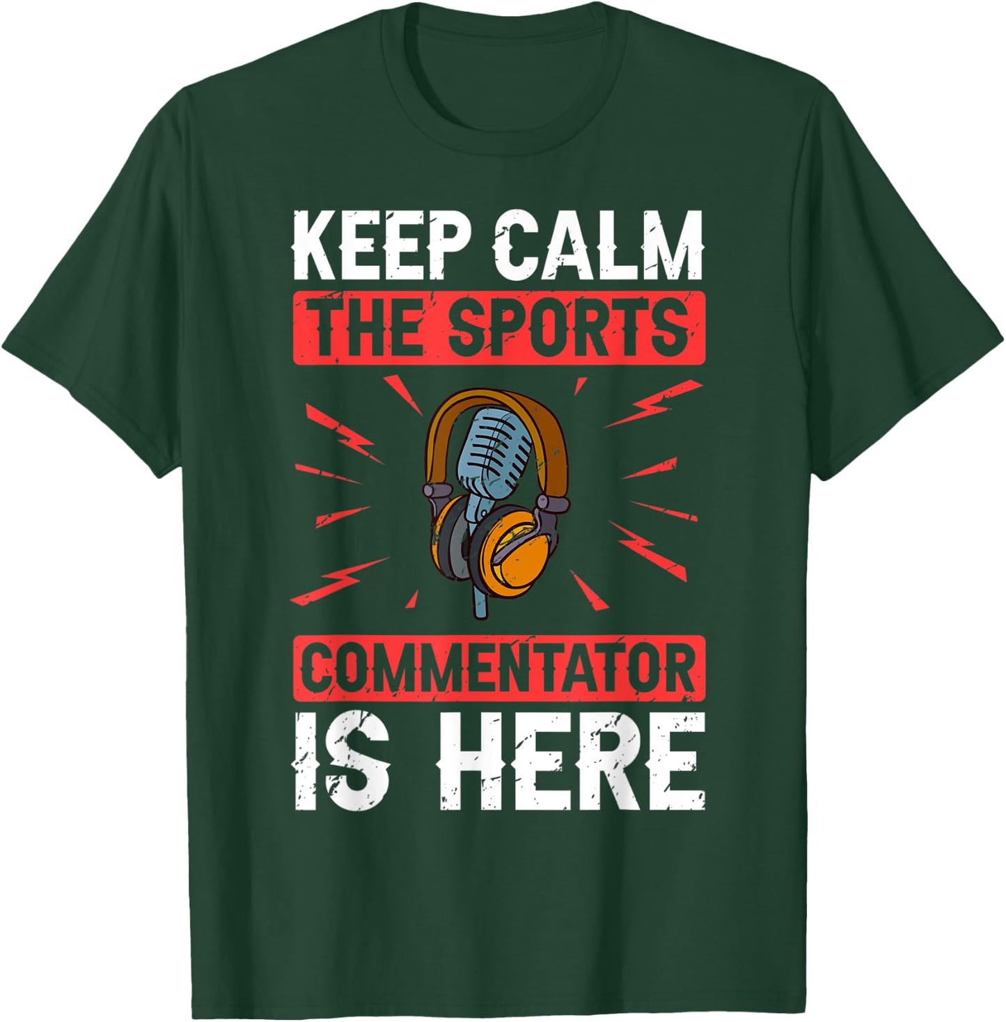 Sports Commentator Sportscaster Sport Announcer T-Shirt - T-Shirt | Forest