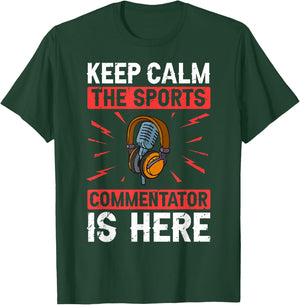 Sports Commentator Sportscaster Sport Announcer T-Shirt - T-Shirt | Forest