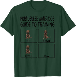Portuguese Water Dog Guide To Training Dog Obedience T-Shirt - T-Shirt | Forest