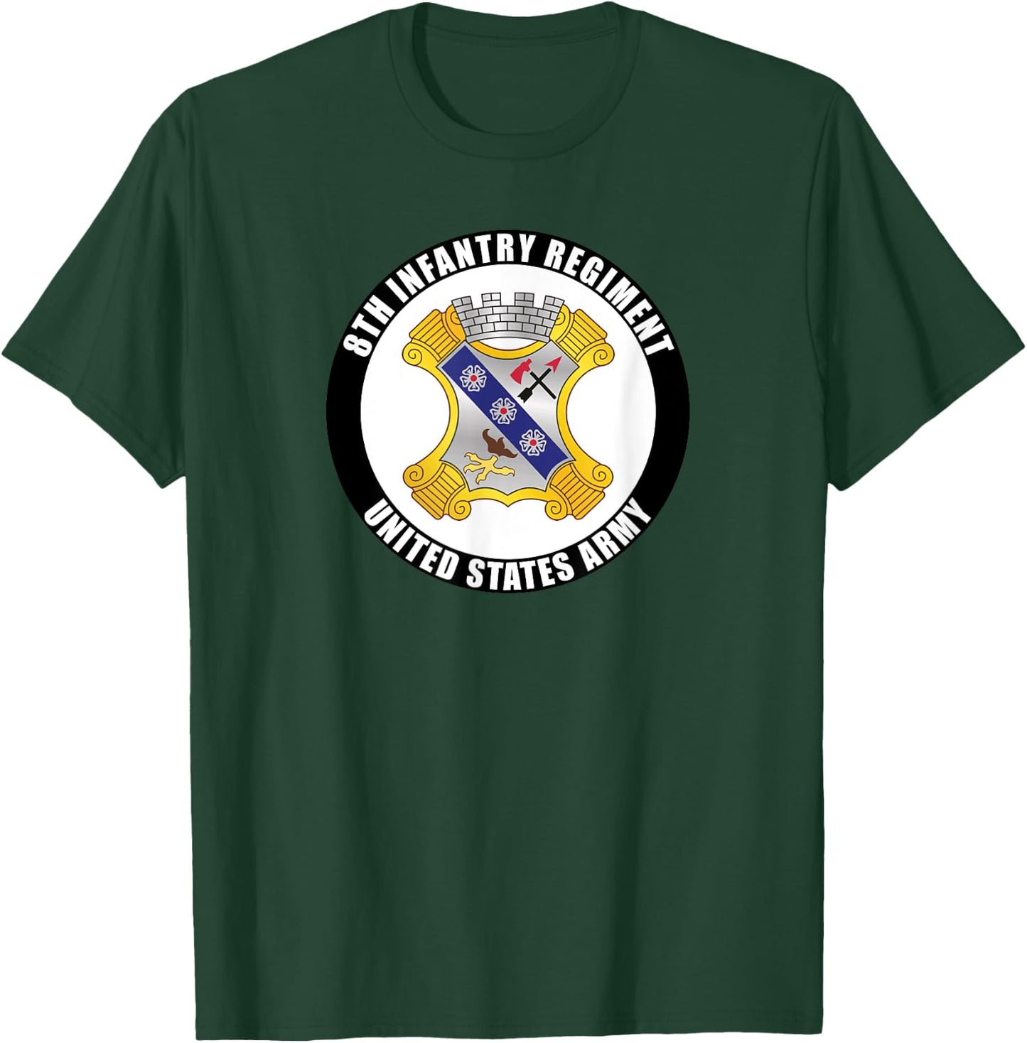 8th Infantry Regiment United States Army Veteran Military T-Shirt - T-Shirt | Forest
