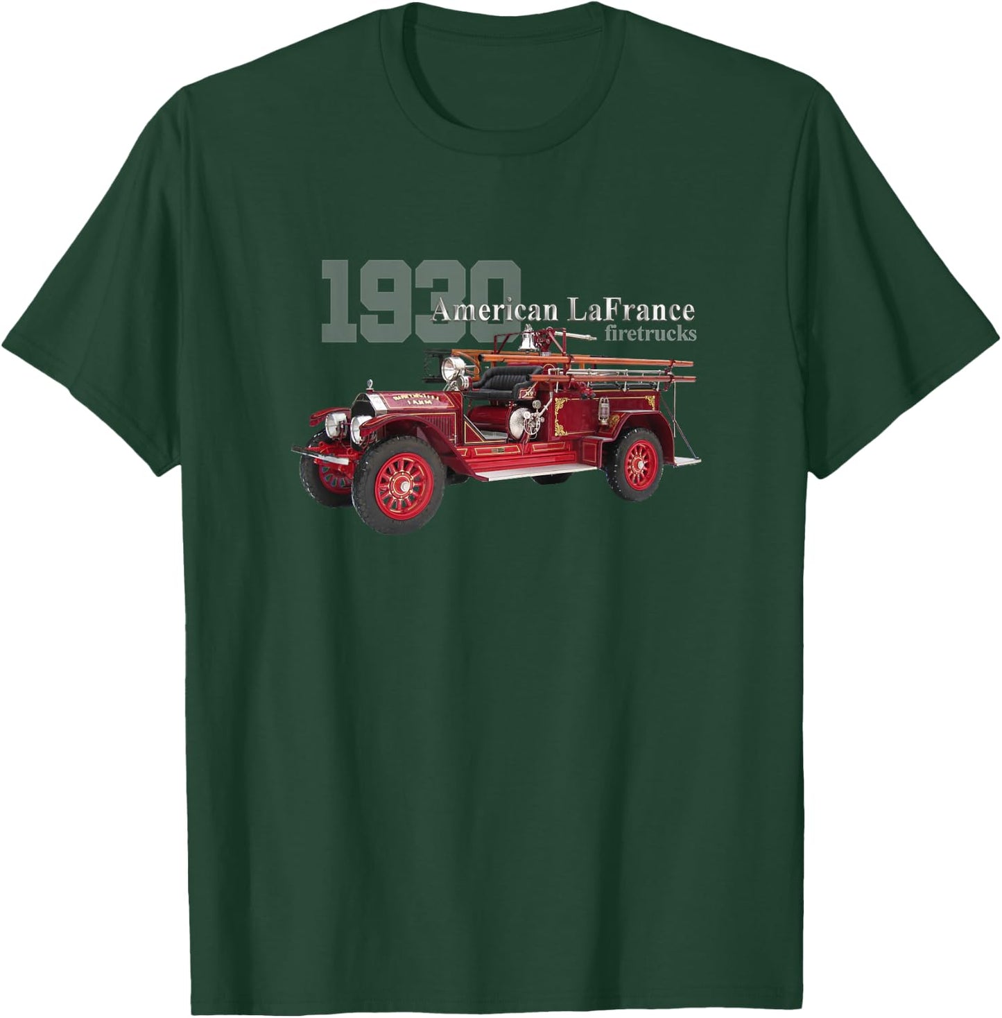 Classic Trucks, Vintage Firetrucks, 1930 Firetruck, Firemen T-Shirt - T-Shirt | Forest
