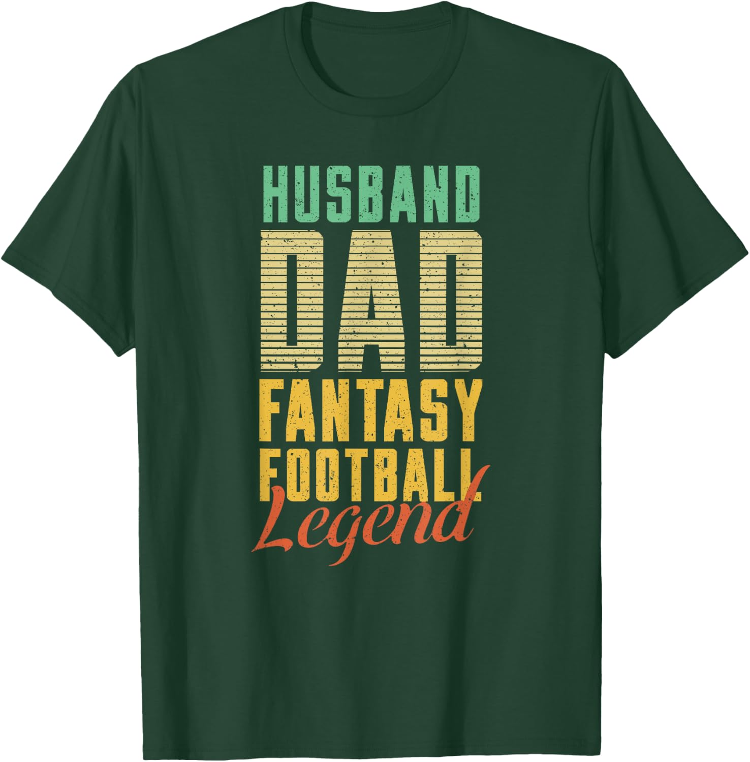 Fantasy Football Husband Dad Legend Draft Kit Sports Trophy T-Shirt - T-Shirt | Forest