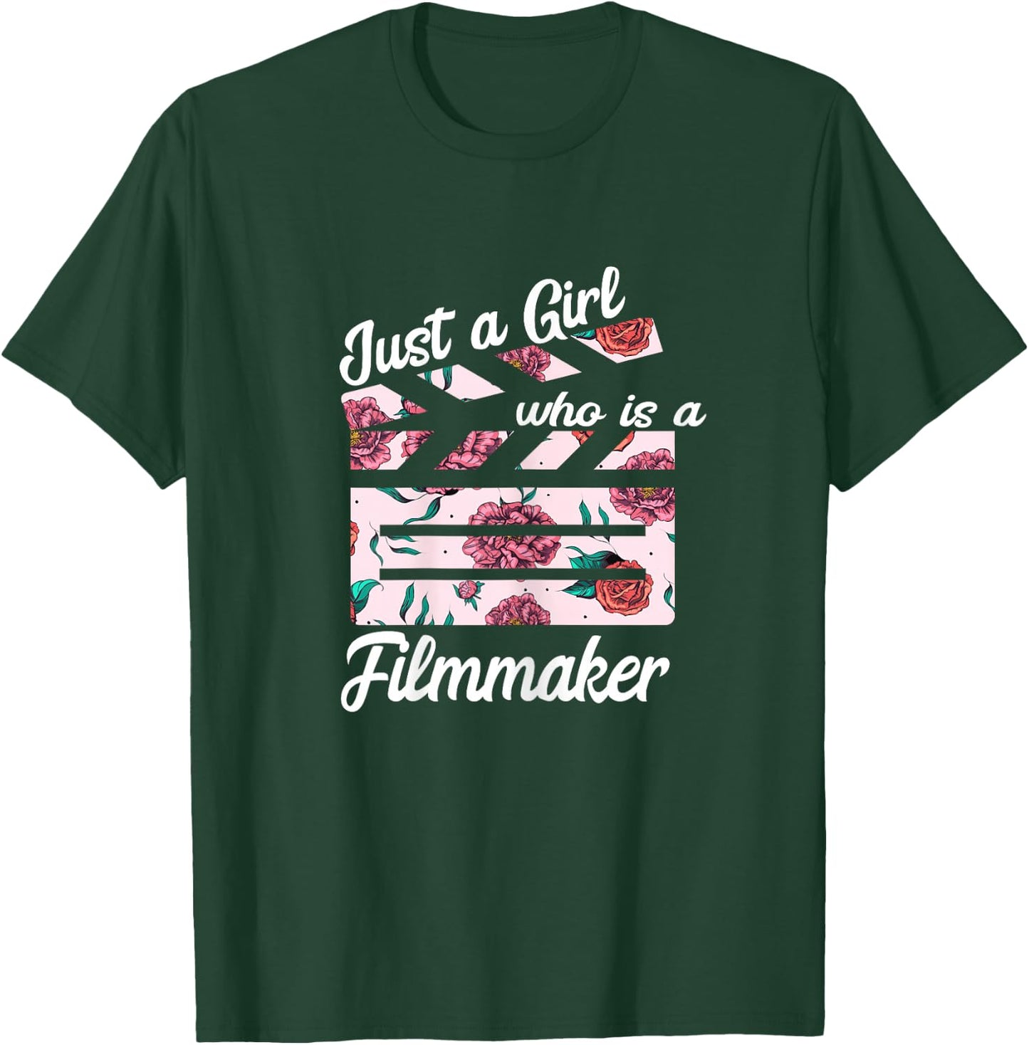Just A Girl Who Is A Filmmaker Film Director Clapboard T-Shirt - T-Shirt | Forest