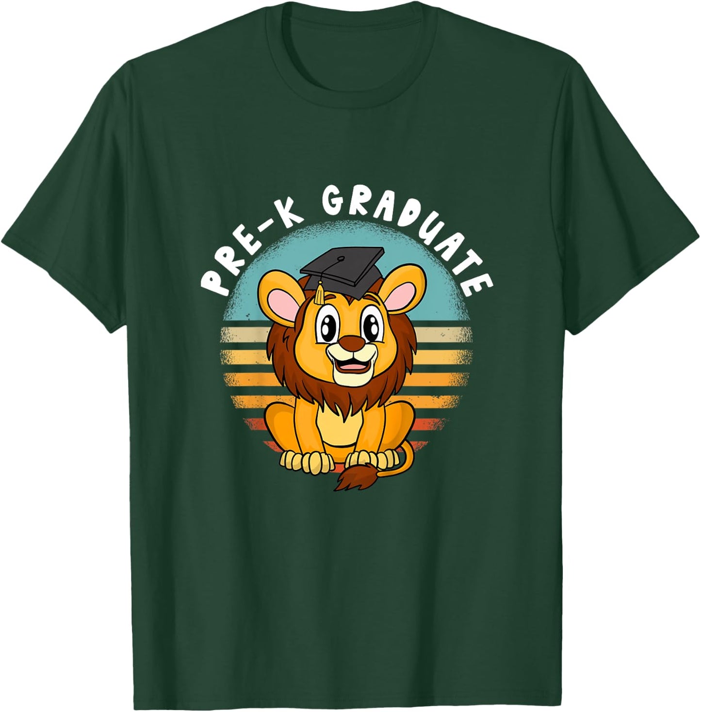 Pre-K Graduate Lion - Cute Preschool Graduation Cap Tassel T-Shirt - T-Shirt | Forest