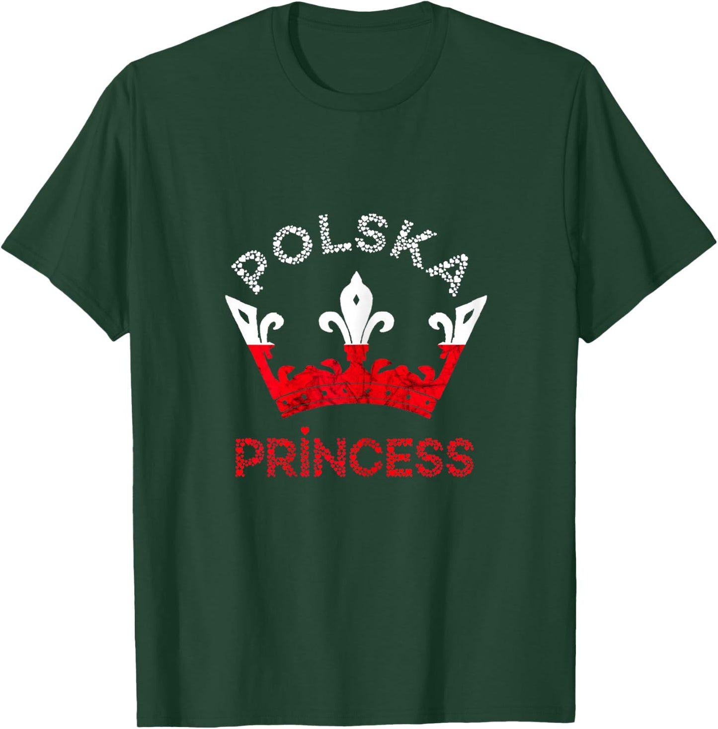 Polska Princess Crown Polish Eagle Poland Flag Polish Pride T-Shirt - T-Shirt | Forest