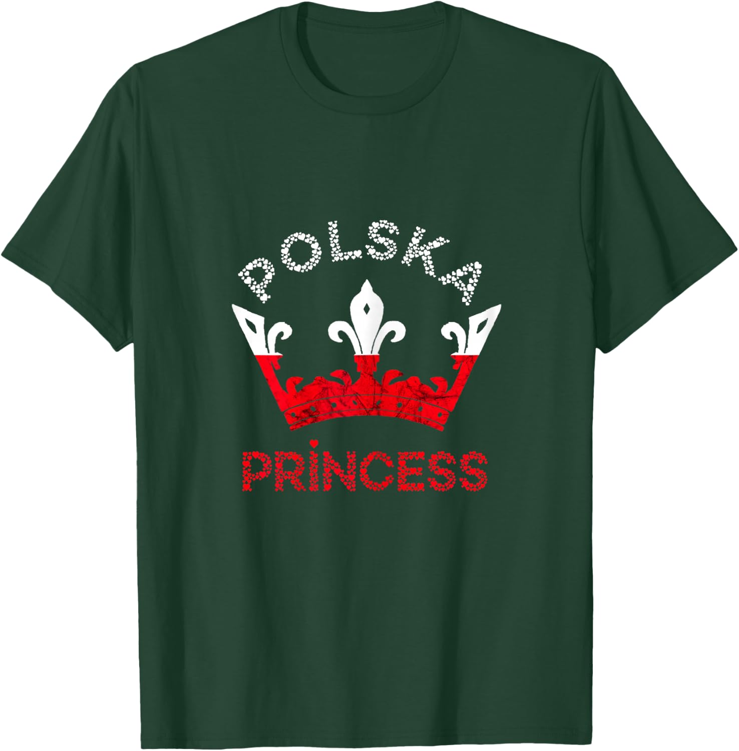 Polska Princess Crown Polish Eagle Poland Flag Polish Pride T-Shirt - T-Shirt | Forest