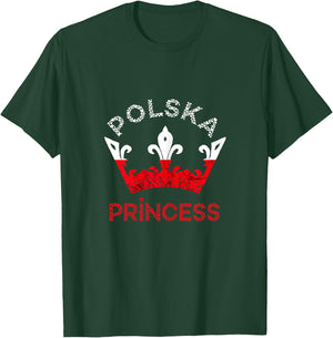 Polska Princess Crown Polish Eagle Poland Flag Polish Pride T-Shirt - T-Shirt | Forest
