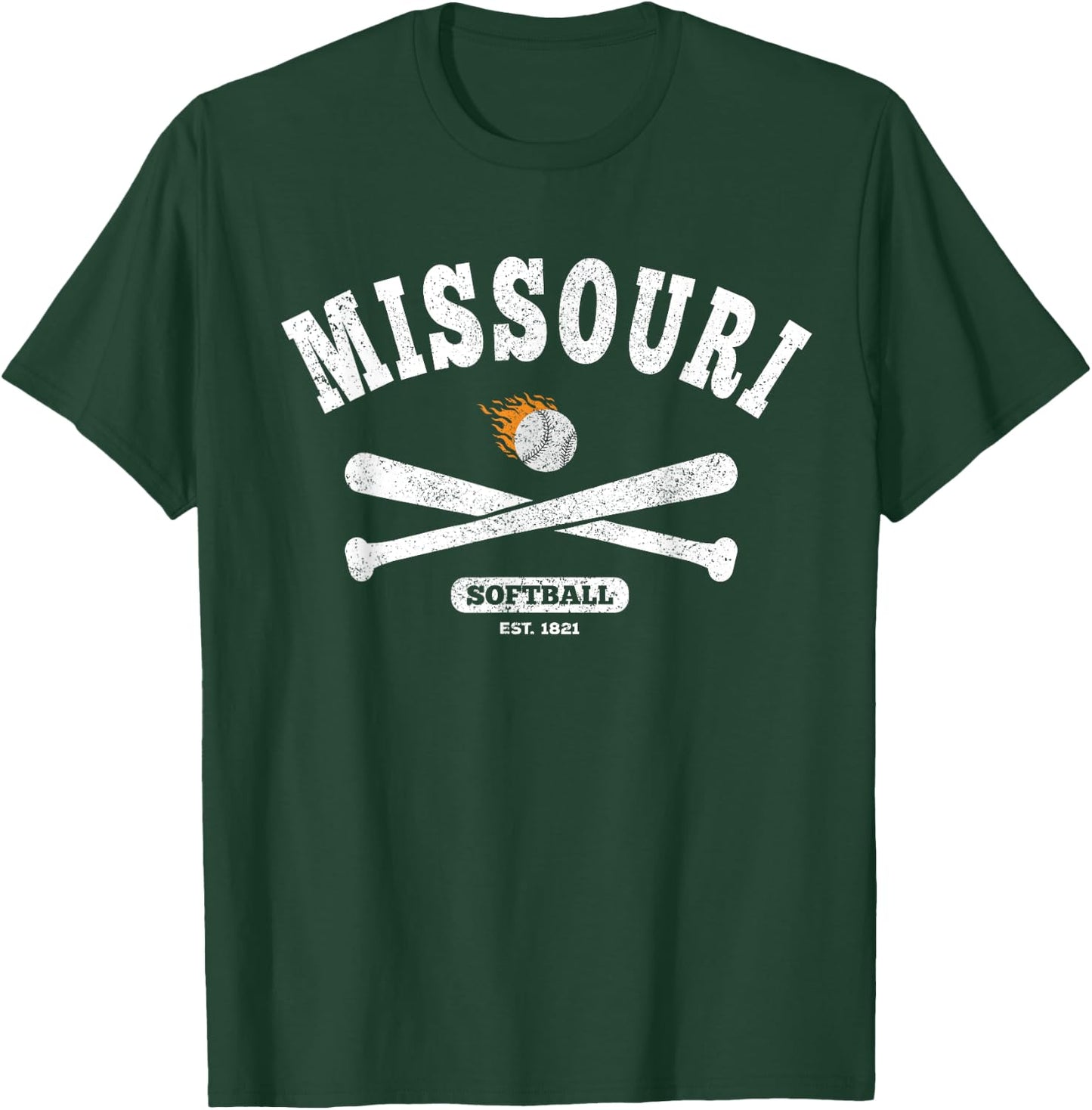 Missouri Softball Classic Retro Style Women T-Shirt - T-Shirt | Forest