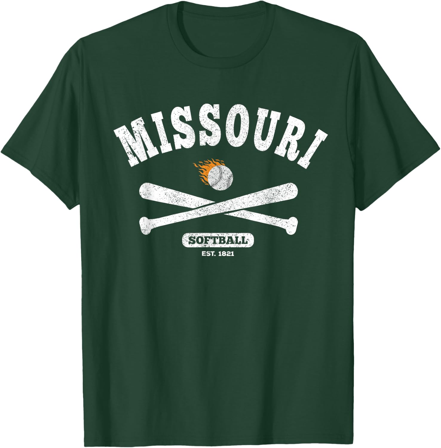 Missouri Softball Classic Retro Style Women T-Shirt - T-Shirt | Forest