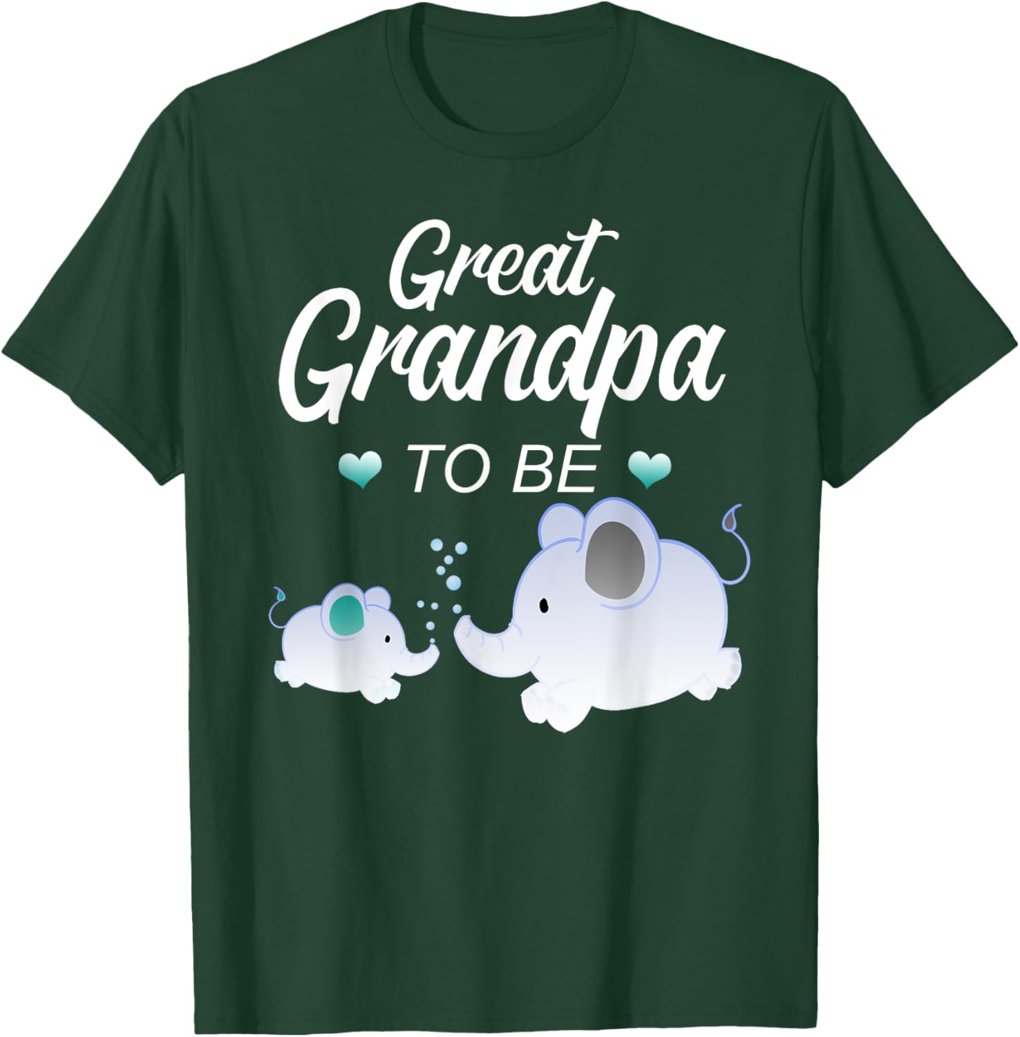 Great Grandpa to Be Elephant Baby Shower for Boy T-Shirt - T-Shirt | Forest