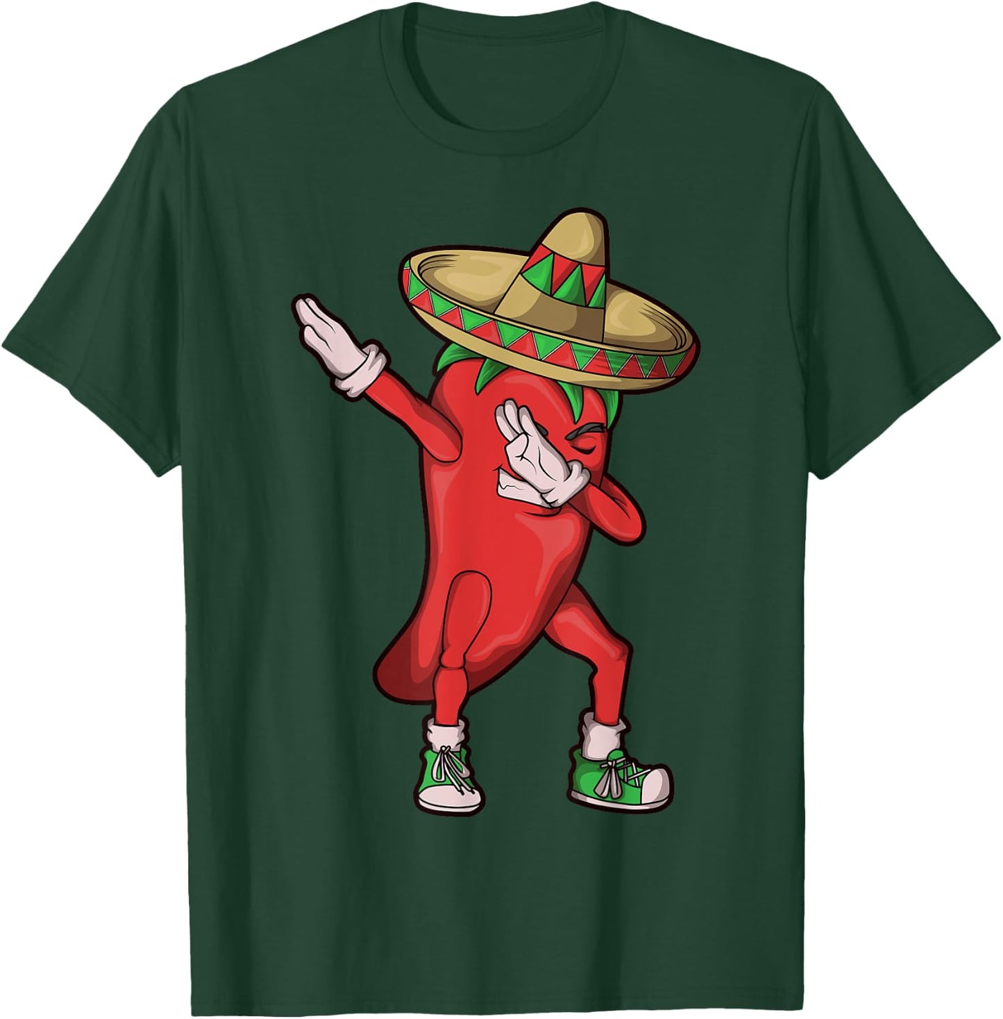 Chili Dabbing Shirt Hot Pepper Sombrero Cinco de Mayo Gift T-Shirt - T-Shirt | Forest