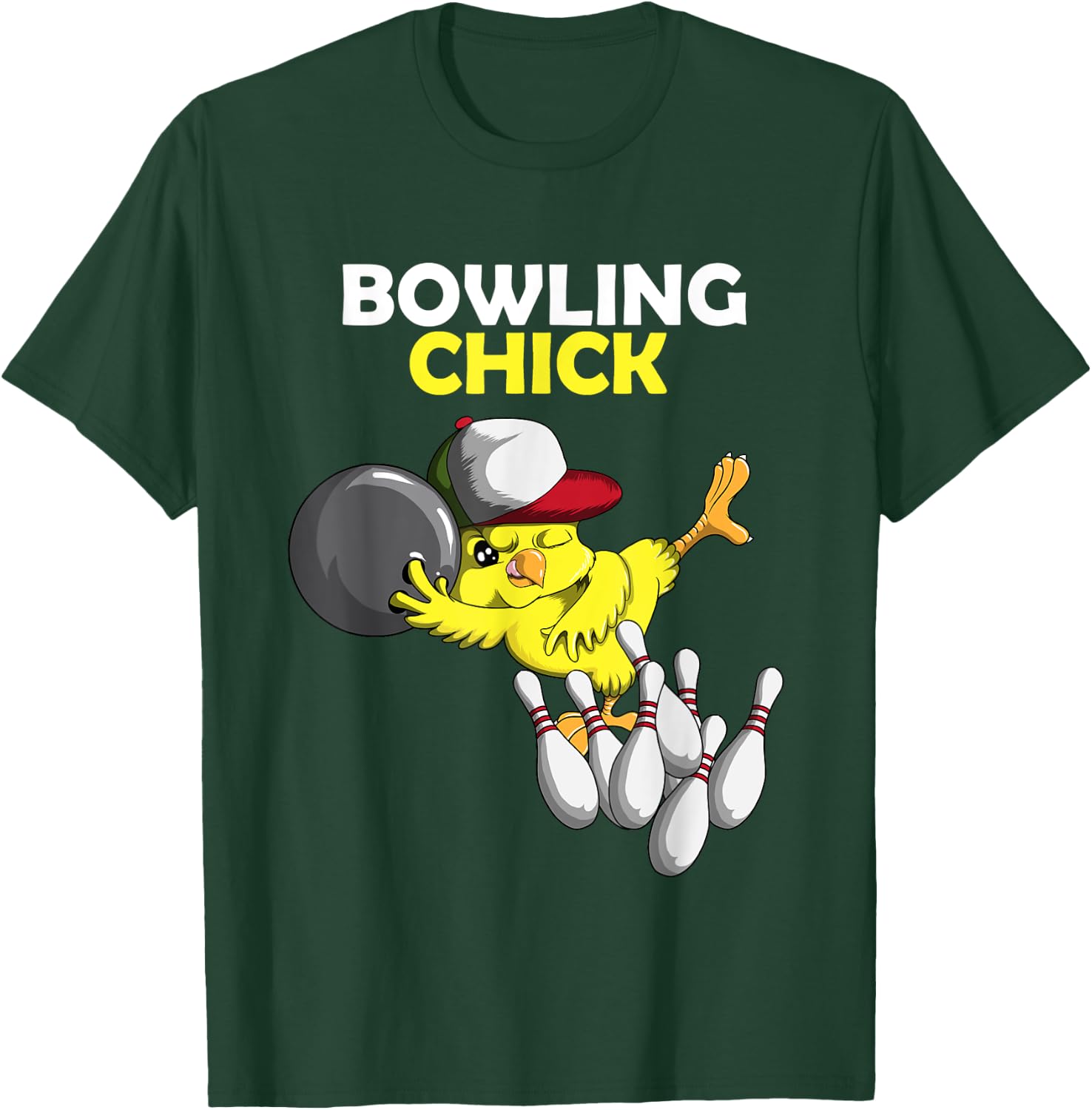 Bowling Chick Chicken Chicken Chicks Chicken Bowlt Sport T-Shirt - T-Shirt | Forest