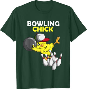 Bowling Chick Chicken Chicken Chicks Chicken Bowlt Sport T-Shirt - T-Shirt | Forest