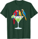 Parrots Drinking Margarita Tropical Vacation Hawaiian Birds T-Shirt - T-Shirt | Forest