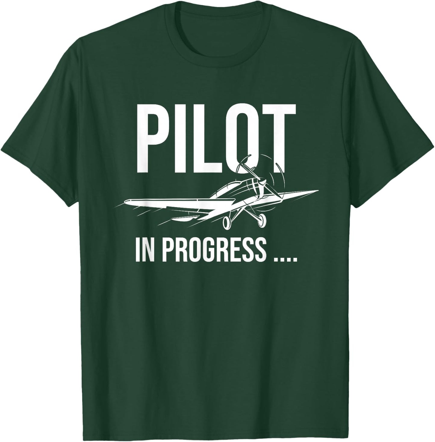 Kids Pilot In Progress, Future Pilot Toy Airplane Lovers T-Shirt - T-Shirt | Forest