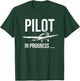 Kids Pilot In Progress, Future Pilot Toy Airplane Lovers T-Shirt - T-Shirt | Forest