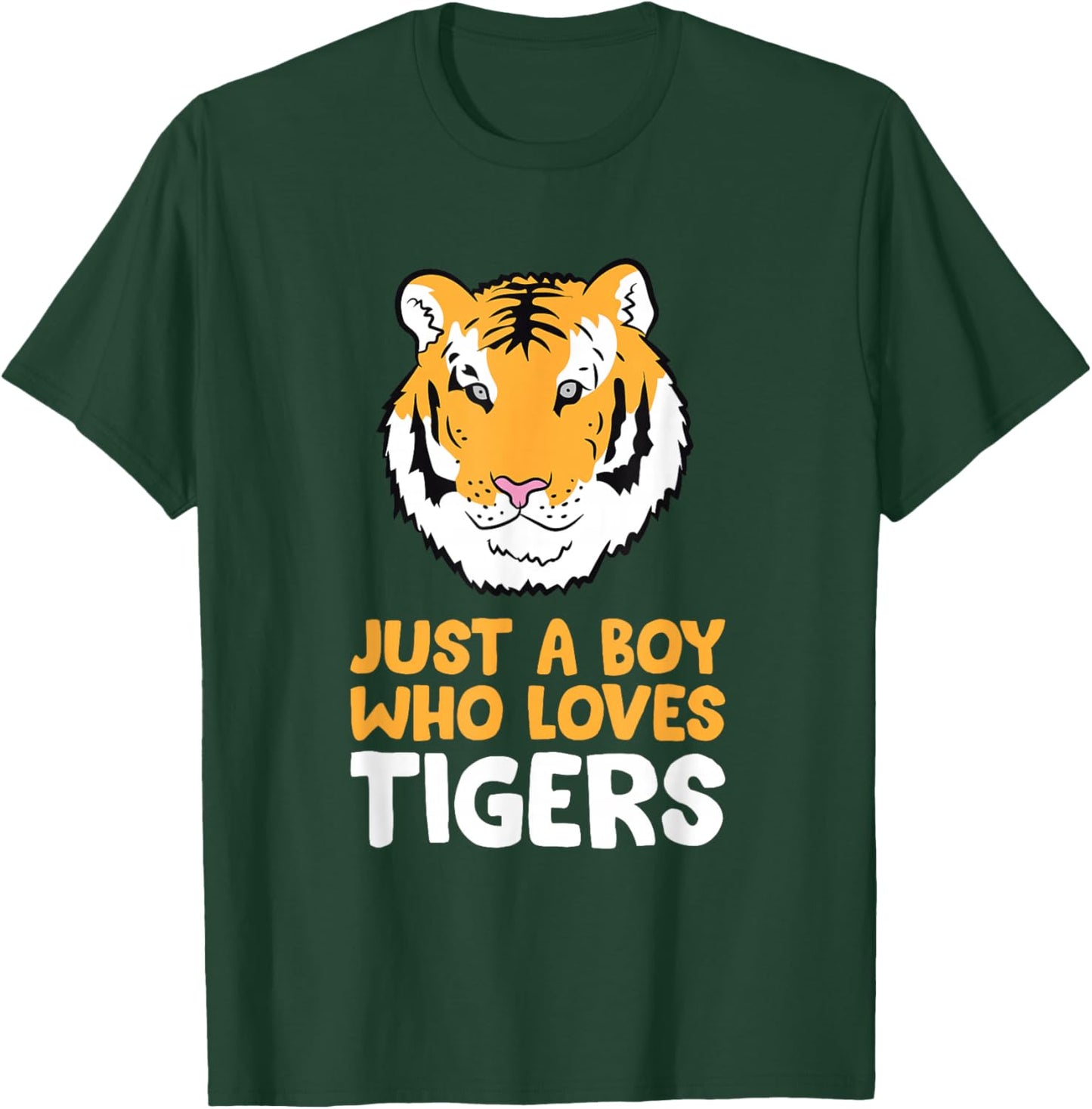 Just a Boy Who Loves Tigers Cute Tiger T-Shirt - T-Shirt | Forest