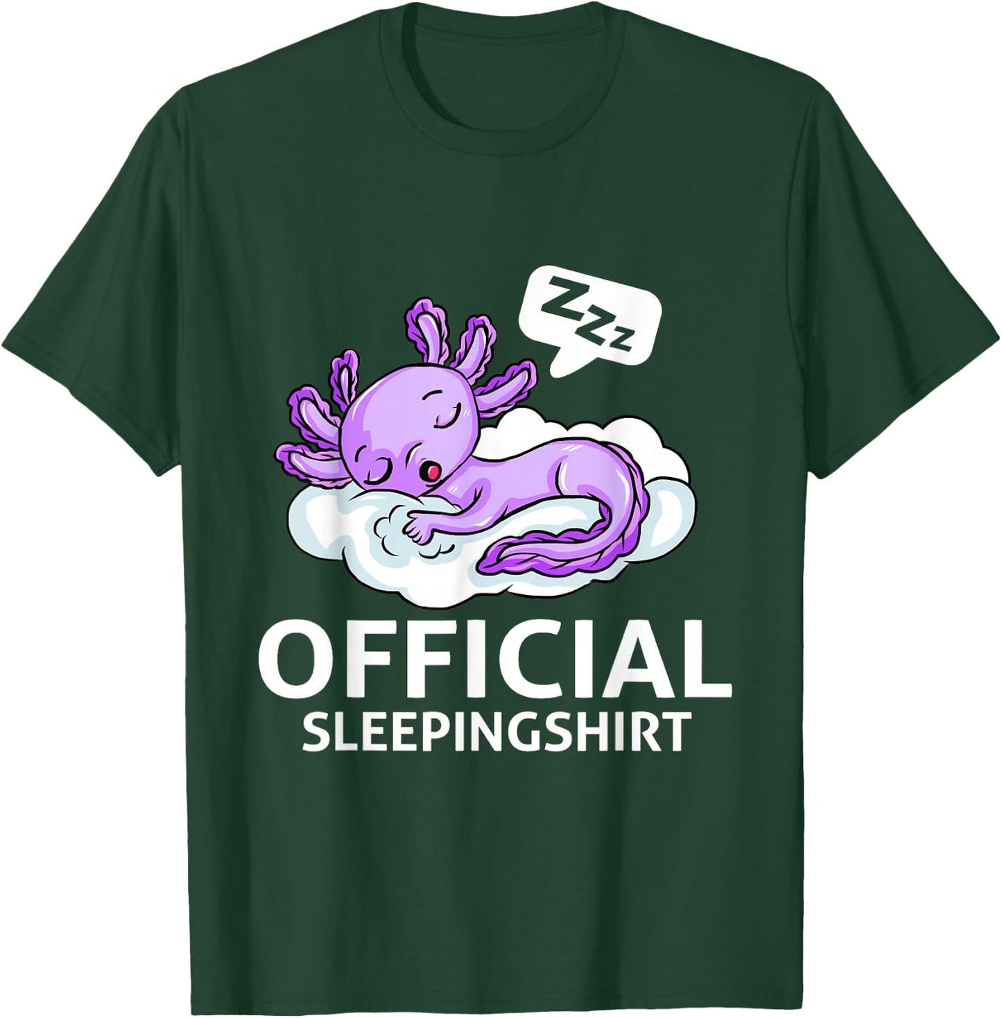 Axolotl Official Sleepingoutfit Pyjamas Ambhibie T-Shirt - T-Shirt | Forest