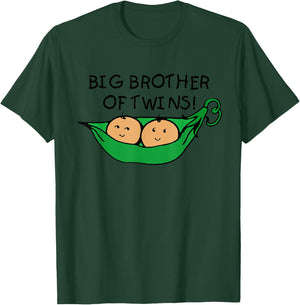 Big Brother of Twins Two Peas in a Pod T-Shirt - T-Shirt | Forest